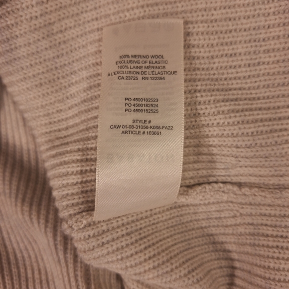 Babaton by Aritzia Sweater Dress - Beige Size Large 100% Merino Wool - Picture 5 of 5